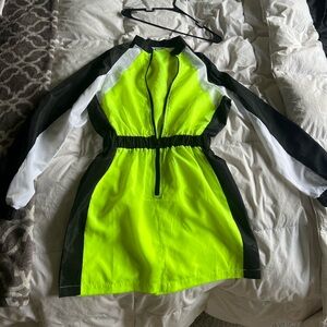 Neon Windbreaker Dress